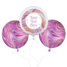 Marble Text Balloon Bouquet
